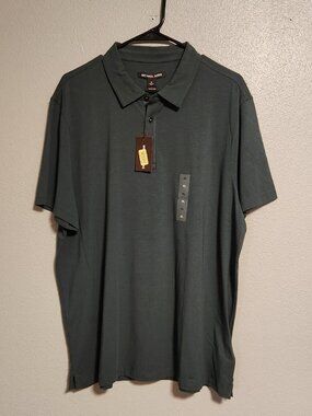 NWT Michael Kors XL MK Collar Polo Forest Green Pima Cotton Performance Golf NEW